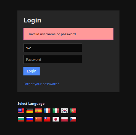 failed login attempt 2