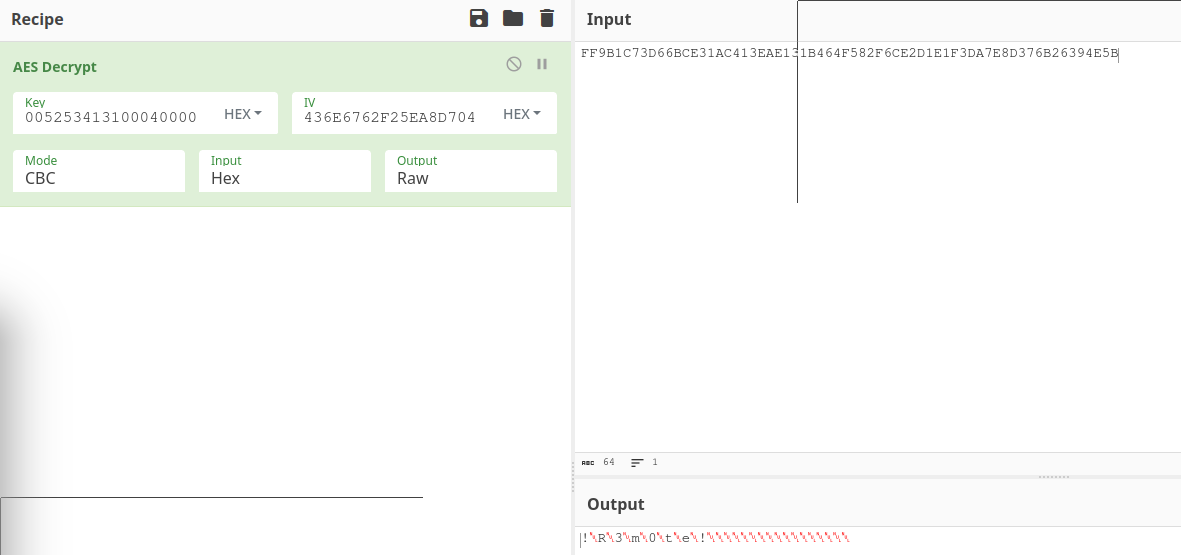 cyberchef decrypt AES